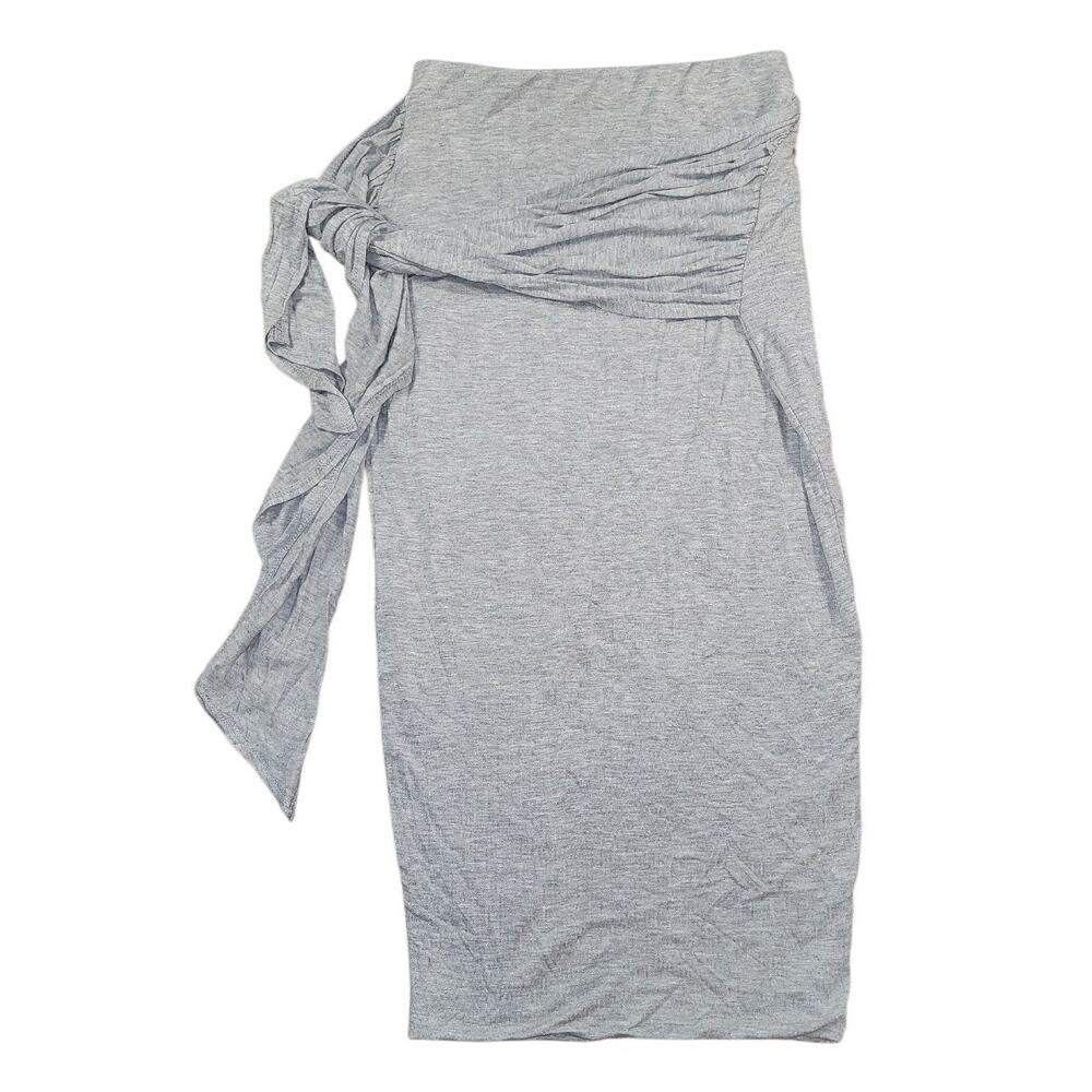 Fashion Nova Bodycon Midi Skirt Gray XS